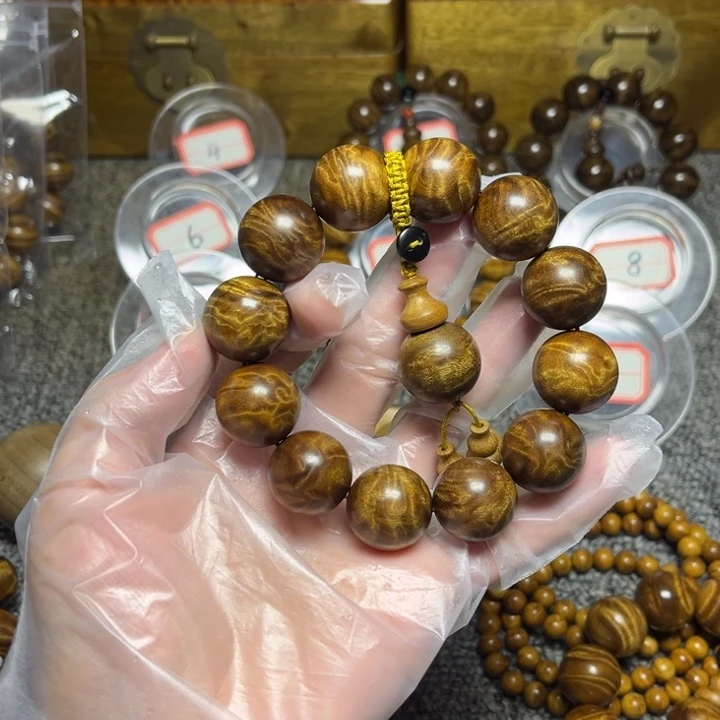 在***走手串/手链楠木（金丝楠）枯木黑金龙胆2.0