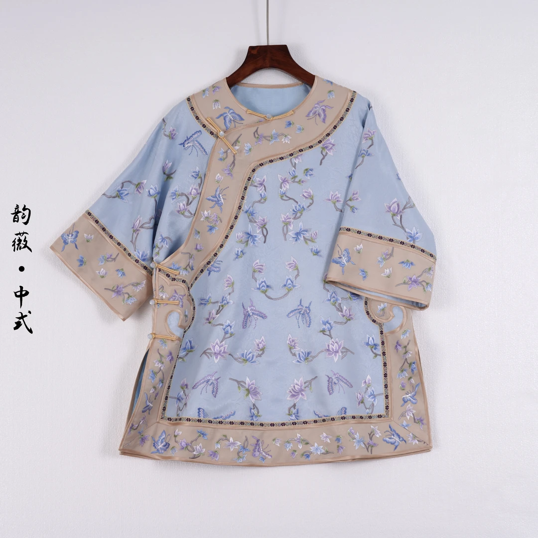 刺绣中长款上衣时尚中国风日常女装女士常规中式10136