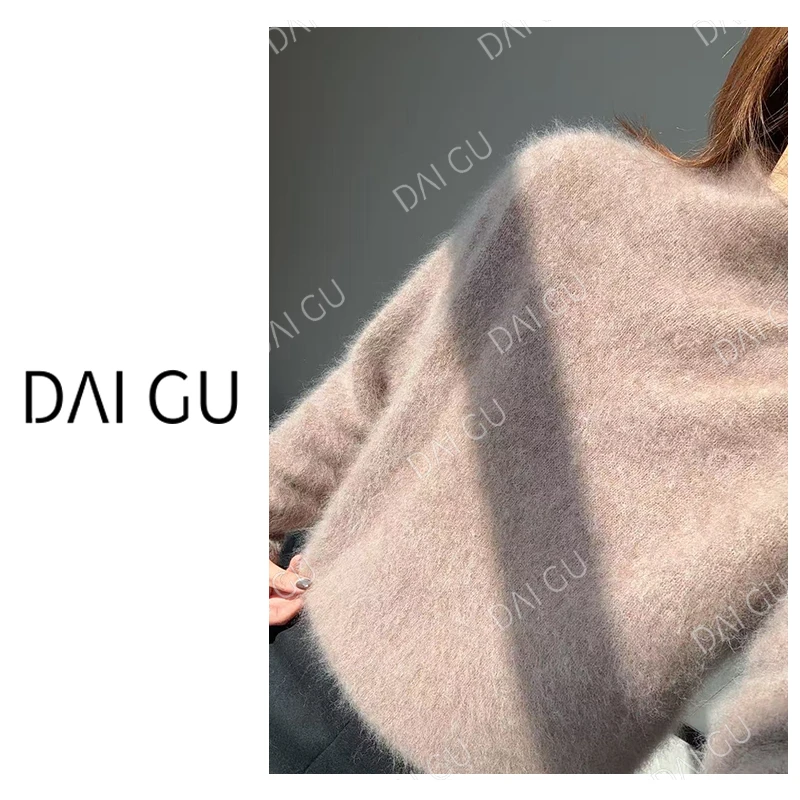 【香槟卡其】东大门订单！不补！加厚羊绒拉绒气质保暖毛衣女B3782