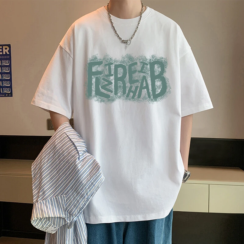 朝怡男士t恤短袖宽松半袖纯棉潮流潮牌港风美式复古2025新款五分