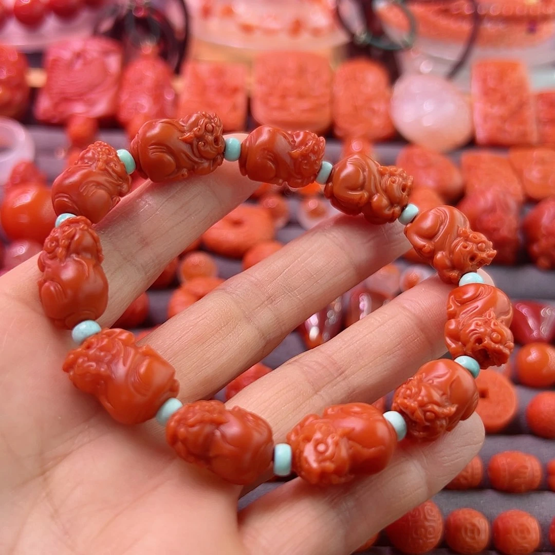 南红玛瑙手链未镶嵌