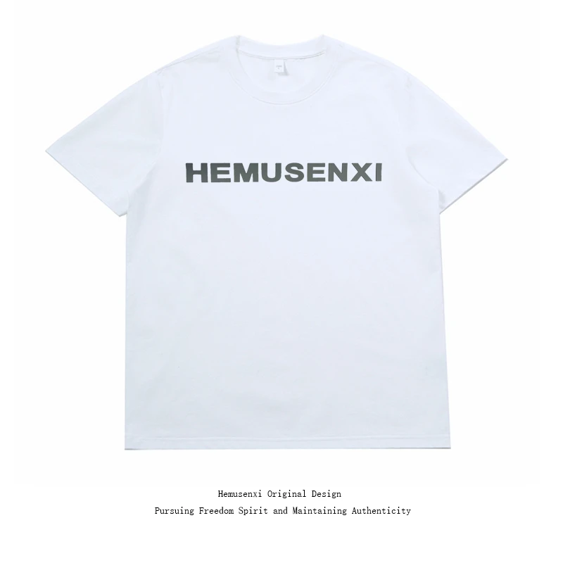 【索罗娜凉感】新款夏季简约字母重磅情侣短袖t恤男女高街宽松大码