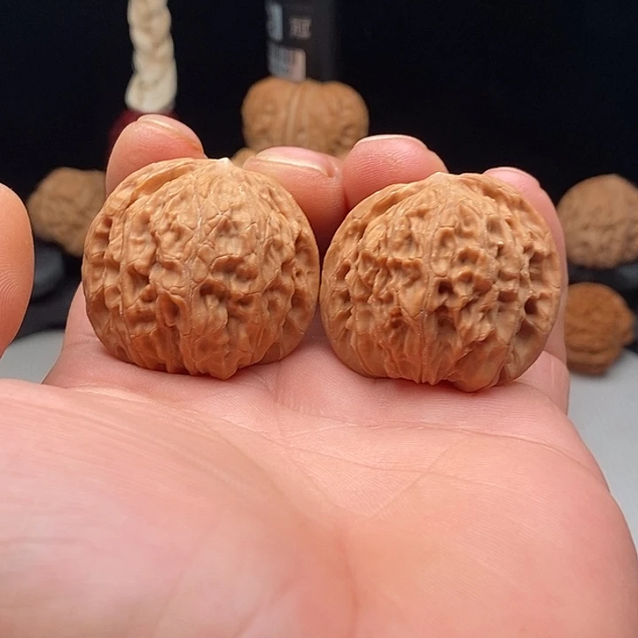 文玩核桃把件38磨盘