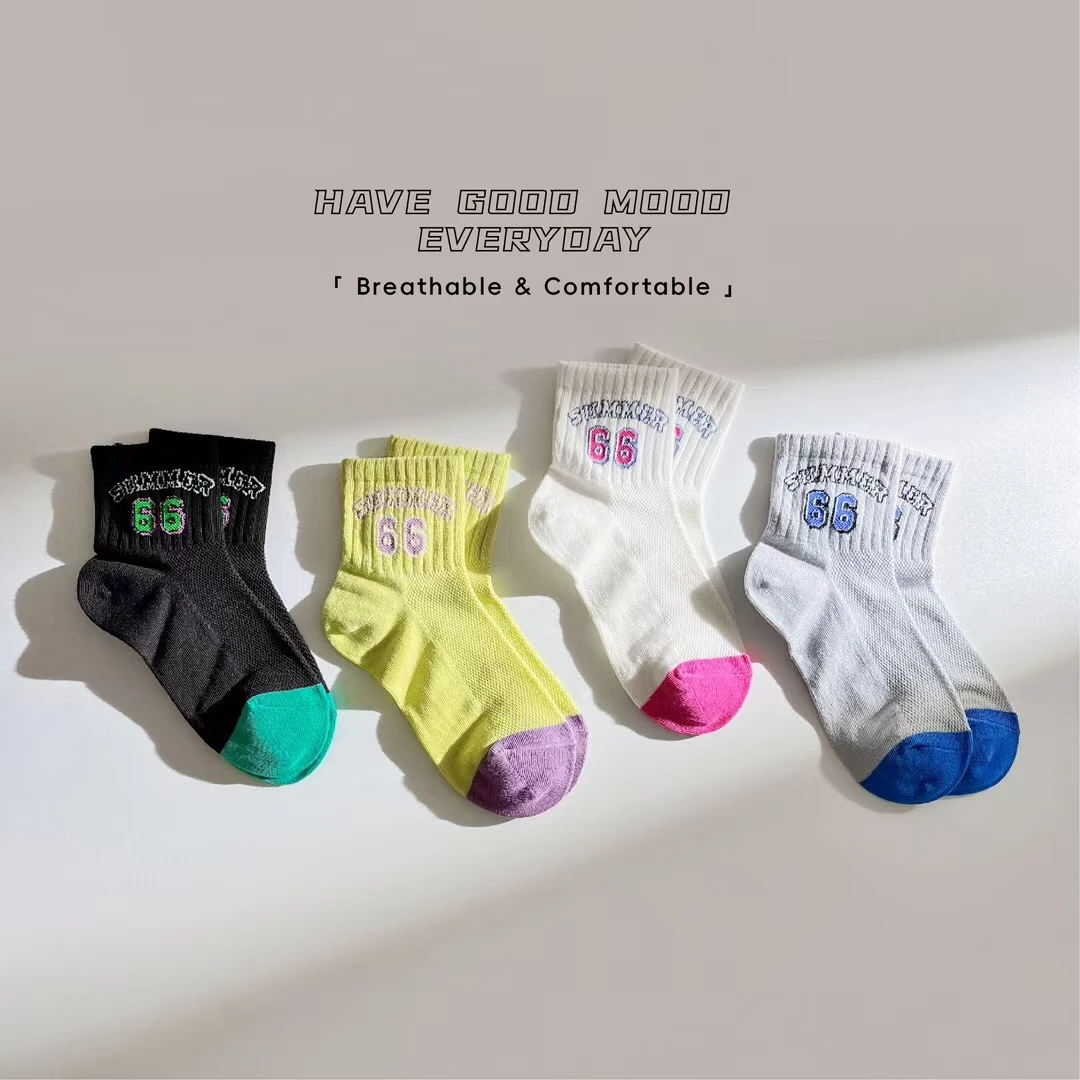 66学院风运动袜纯棉夏季