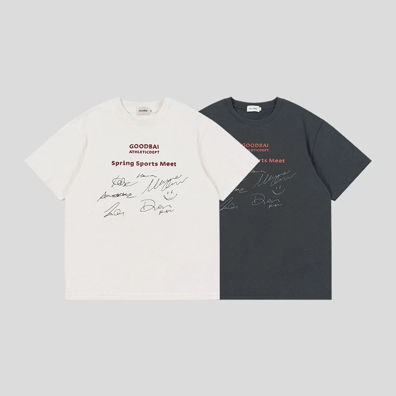 【刘噗噗】good 涂鸦短袖t  情侣款