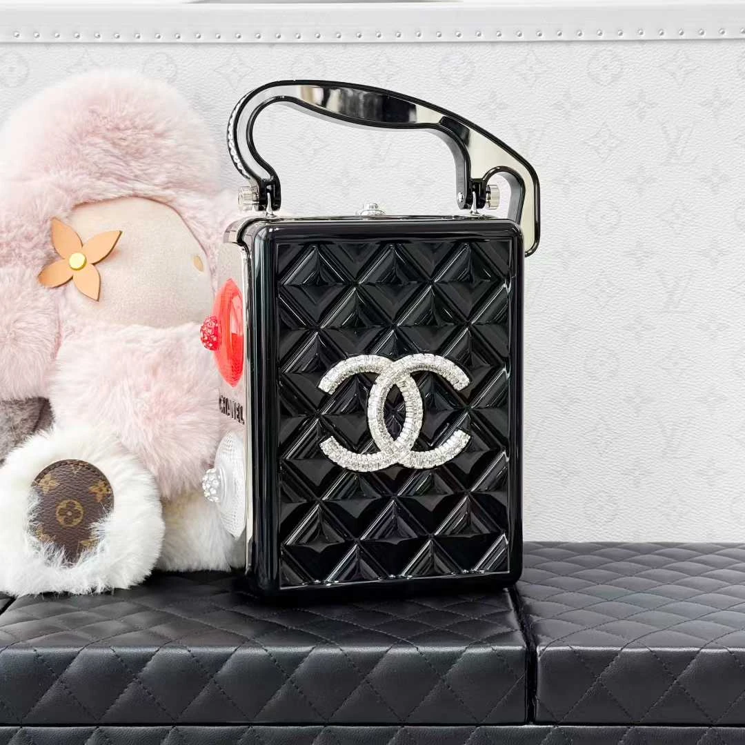 99新 Chanel/香奈儿 20C黑色限量款亚克力信号灯手提链条包