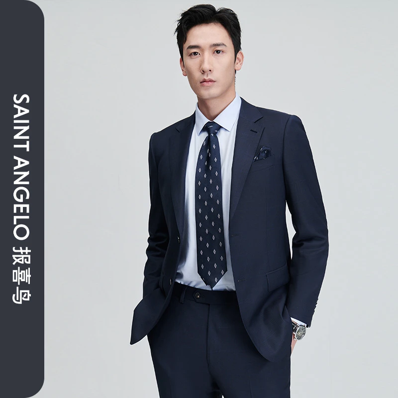 【REDA】报喜鸟冬季新款男士商务正装西服上衣外套西装西裤单开衩