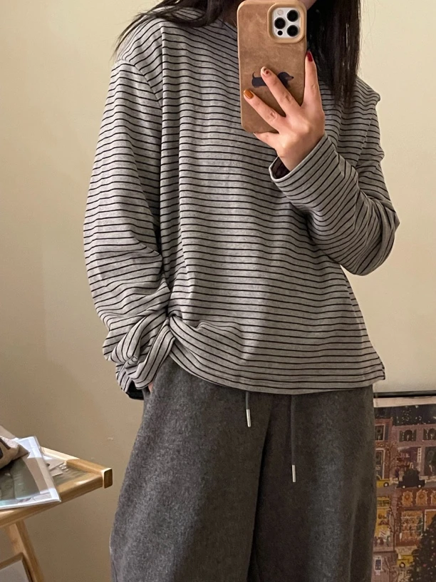 长袖 合集 百搭条纹宽松