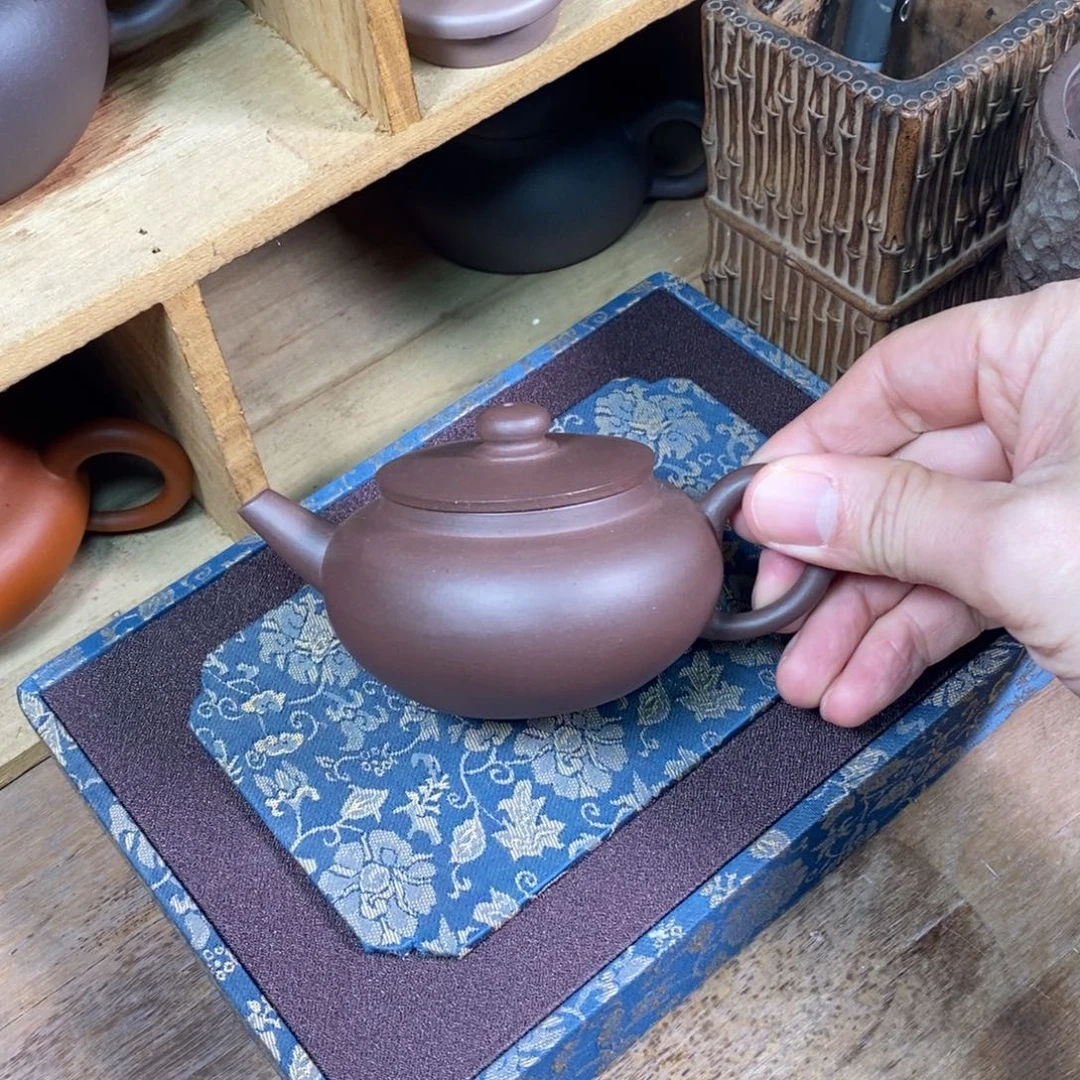 茶壶紫砂120cc全手工摹古