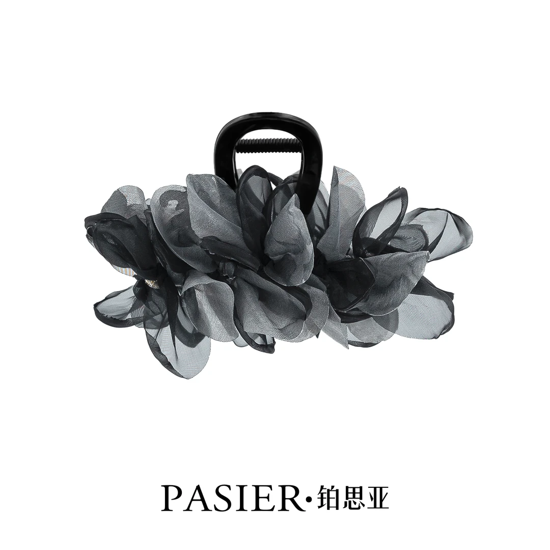 铂思亚 秋叶 8公分优雅简约手工定制抓夹FB2298