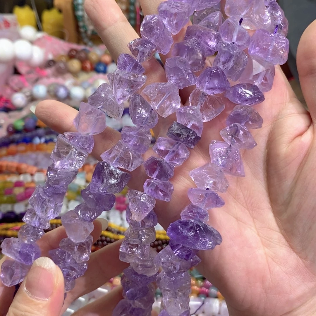 玛瑙/玉髓未镶嵌珠宝半成品紫晶原矿一条