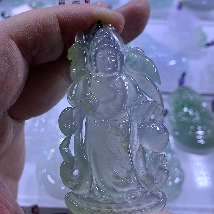 翡翠未镶嵌颈饰天然翡翠A货吊坠