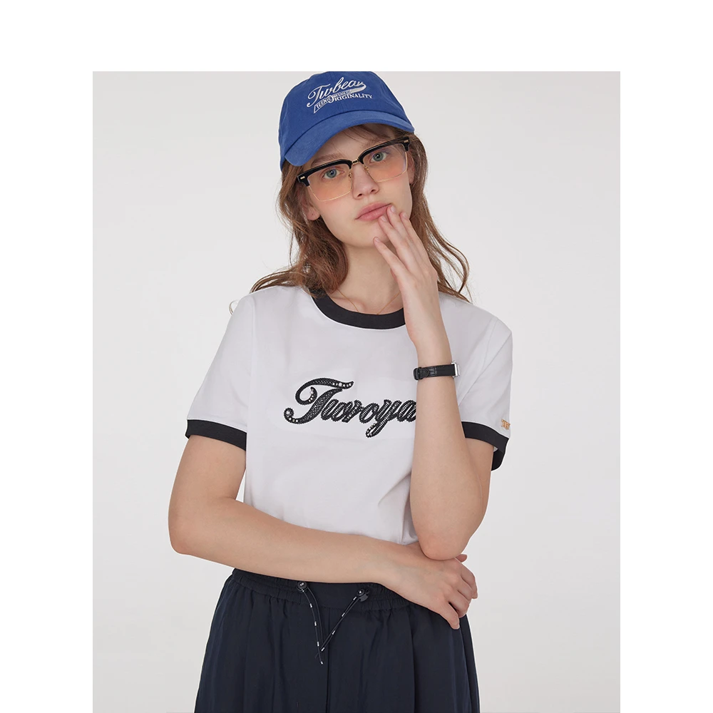 TeenieWeenie小熊短袖圆领T恤女2025夏季新款女装TTRA252502W