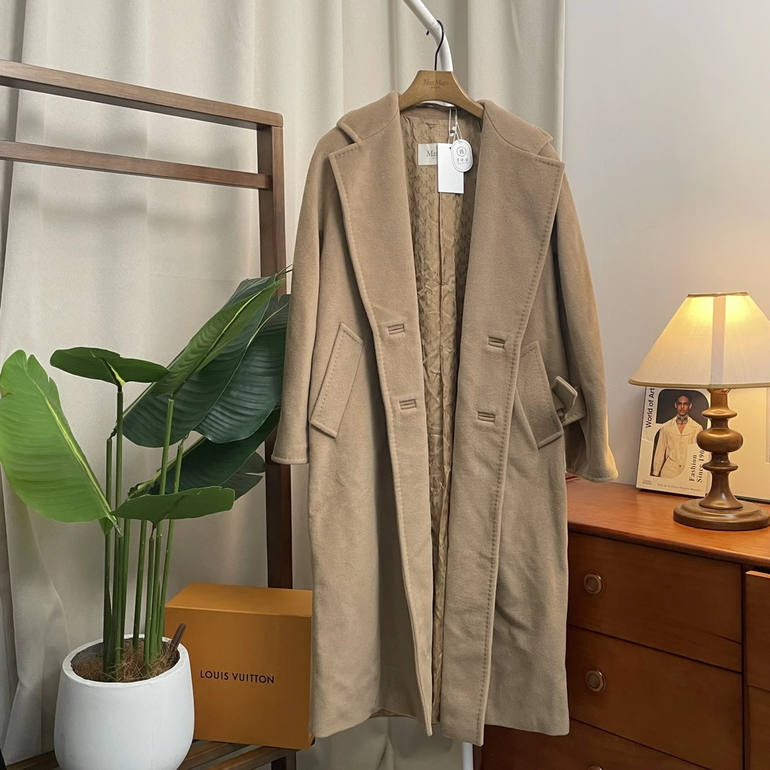99新 MaxMara 青奢荟/38码/气质百搭驼色101801中长大衣////82443