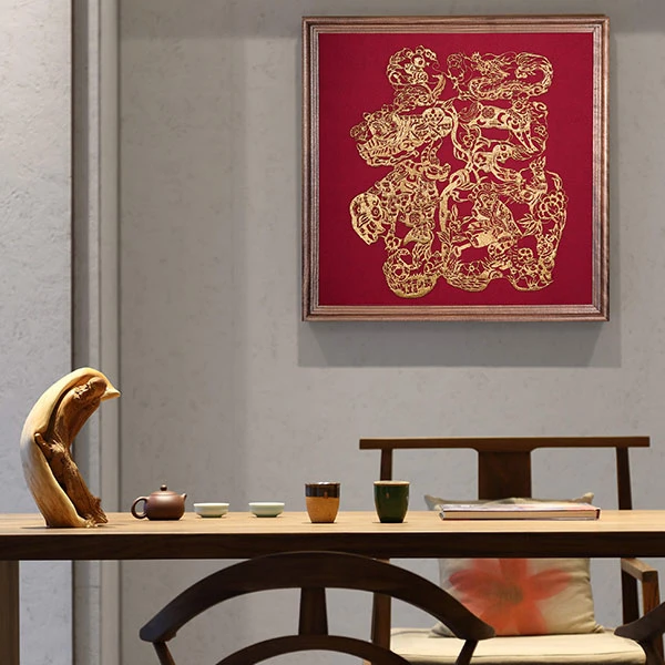 新绣刺绣《十二生肖福》苏绣纳福挂画客厅餐厅书房卧室茶室装饰画