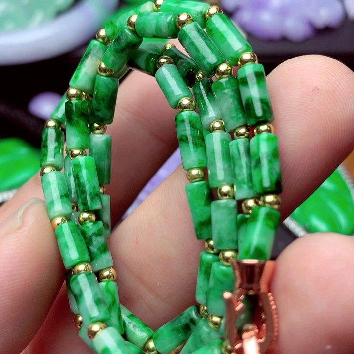 翡翠未镶嵌毛衣链