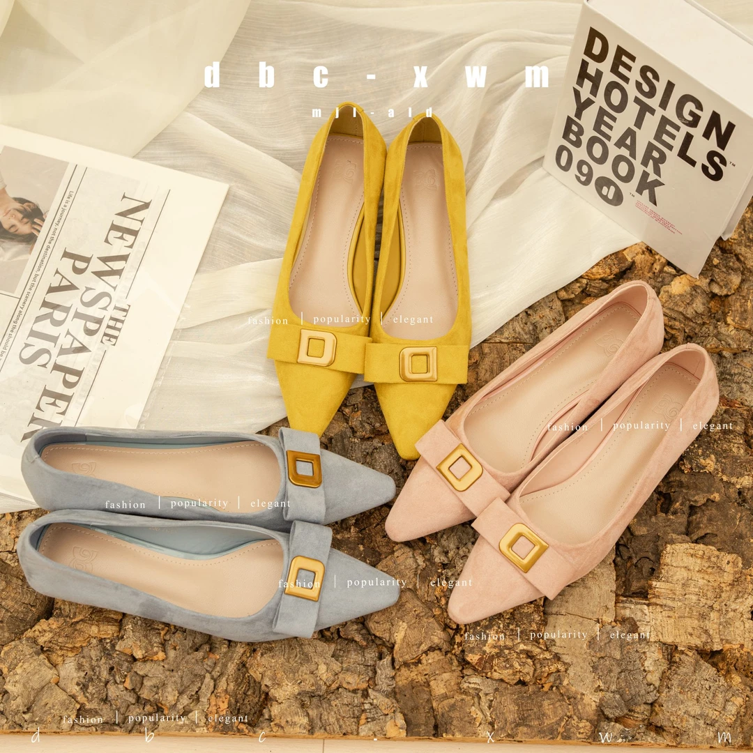 野柚出走/2025春季新款尖头时尚百搭简约舒适通勤蝴蝶结女单鞋