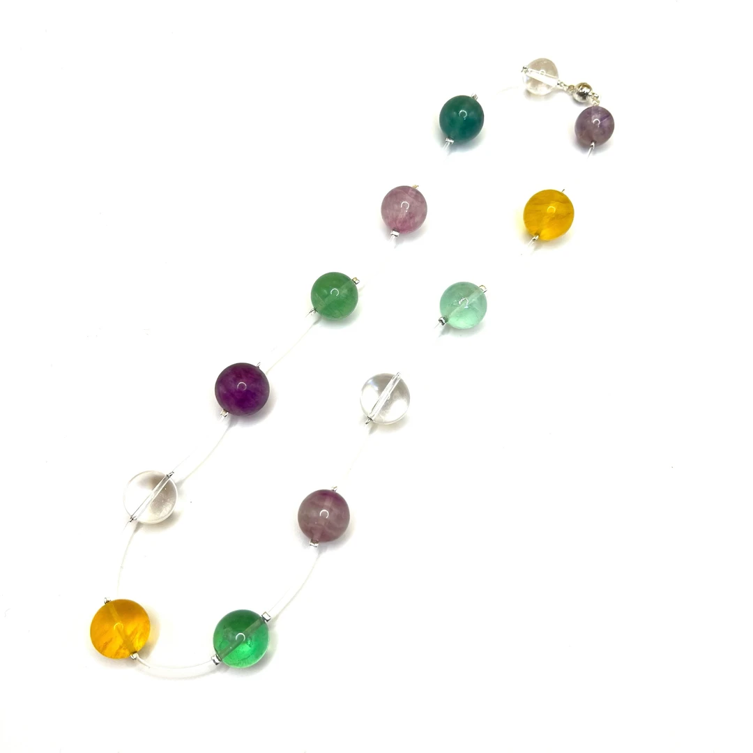 合金项链 「Richer」灰灰YT-14229323多宝萤珠珠项链