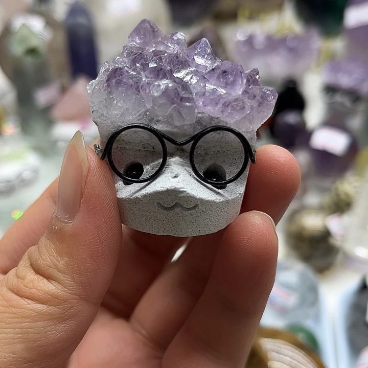 水晶珠宝半成品未镶嵌53克小刺猬