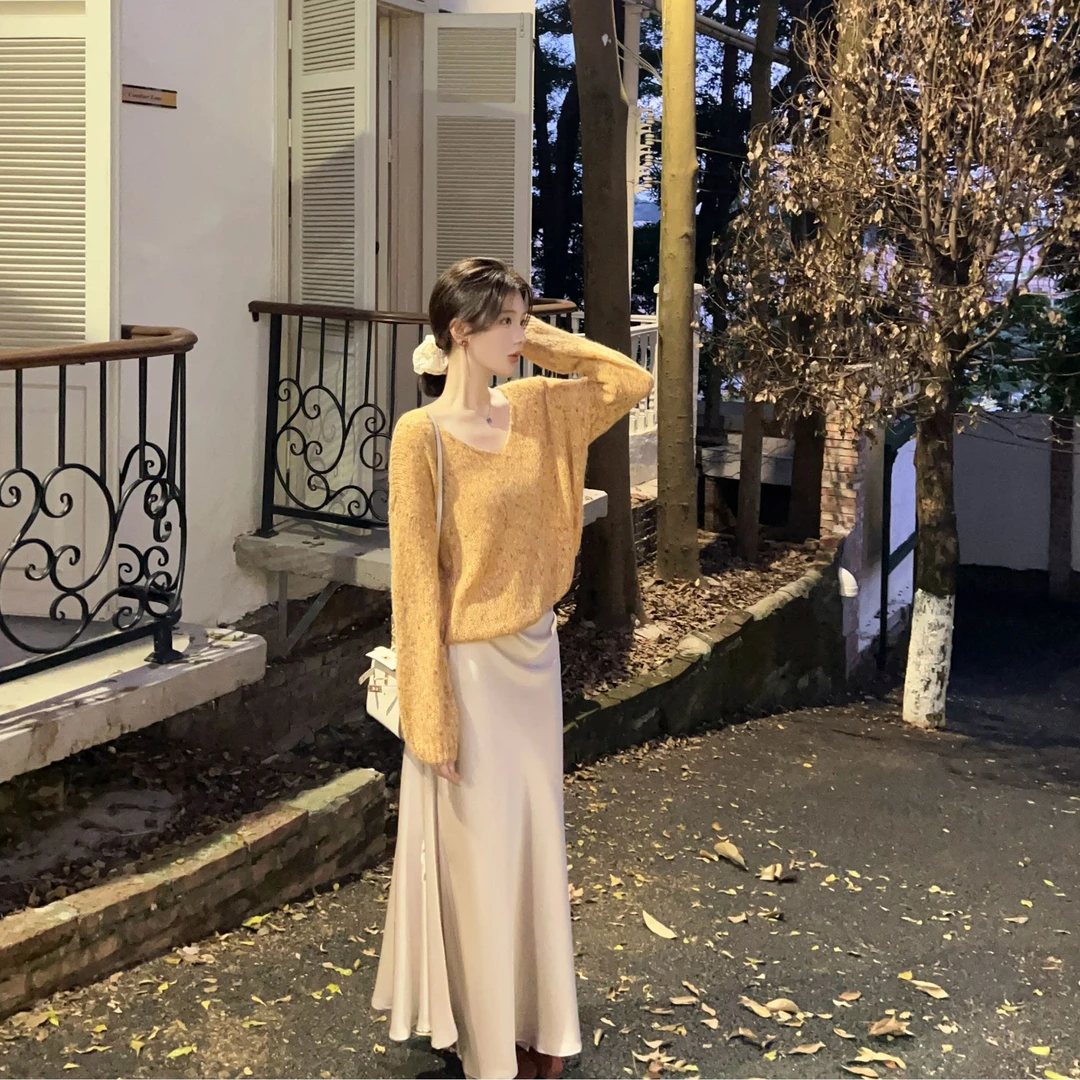 【芝士Cheese】多彩杜维埃 早秋宽松慵懒毛衣套头长袖软糯马海毛衣