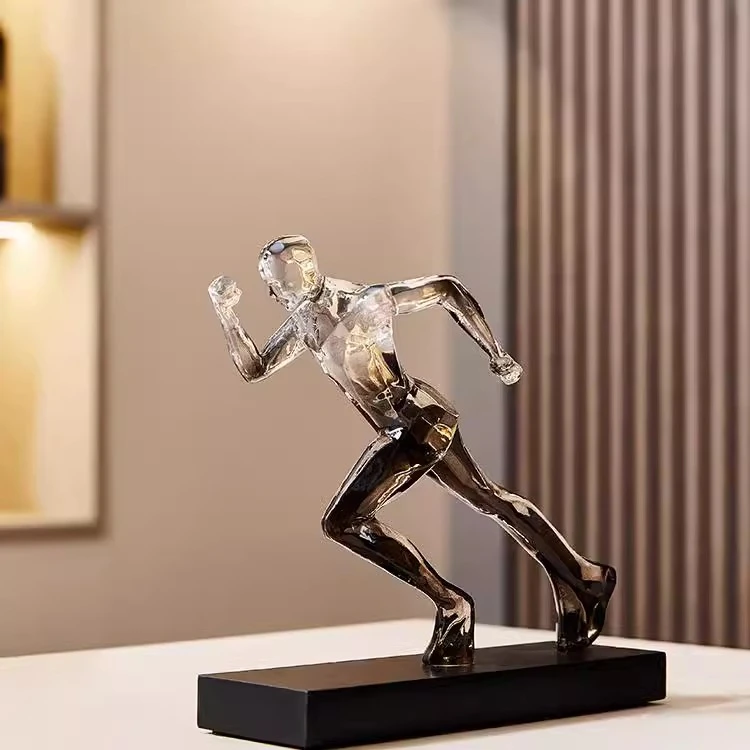 抽象运动跑步人物客厅饰品摆件酒柜电视柜高端大气办公室轻奢高档