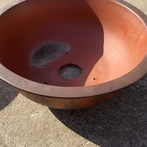 紫砂宜兴紫砂花盆40大红