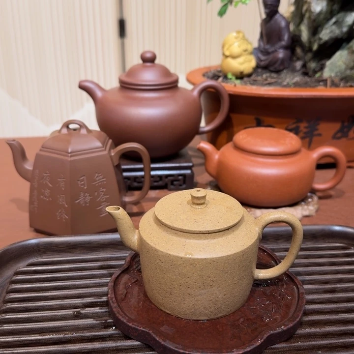 茶壶紫砂宫灯黄段微微暇
