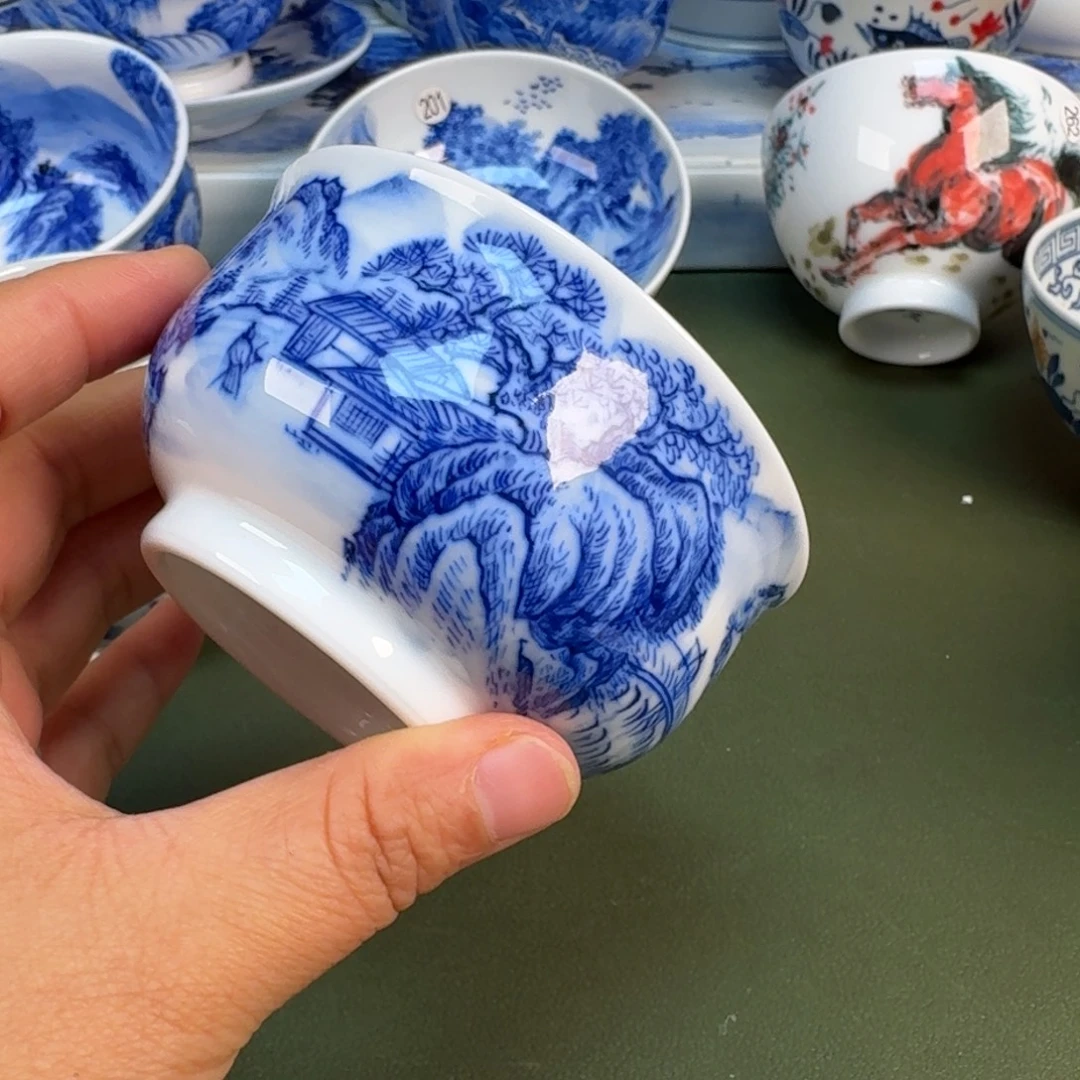 陶瓷景德镇纯手绘茶具圆圆224