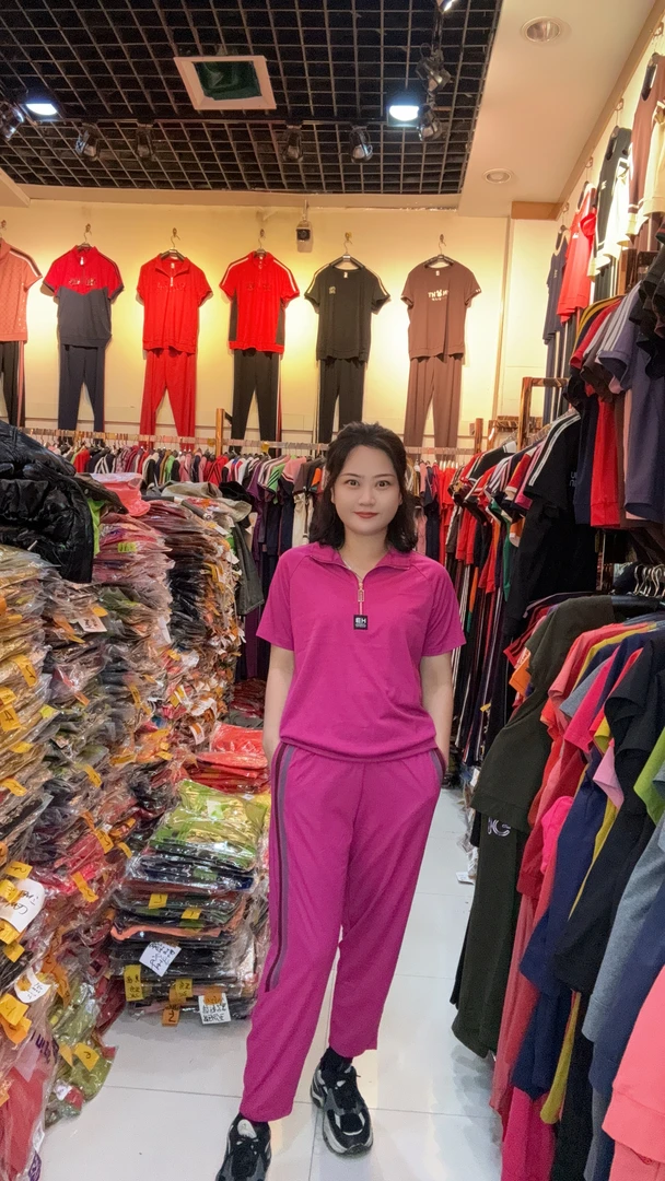 8870短袖哈伦9分裤套装休闲