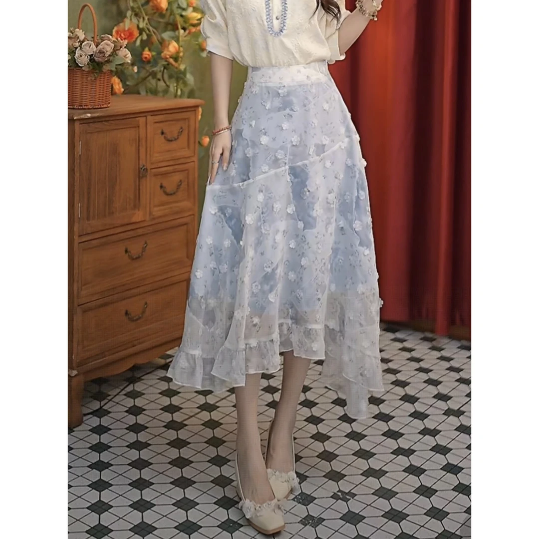 张嘉圆   25年新款高腰气质百搭显瘦减龄半身裙#K0057