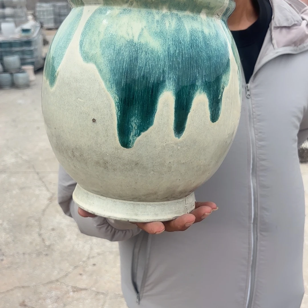 绿坛子微瑕口径19高度25