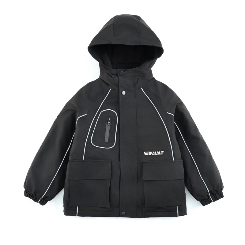 儿童男童外套冲锋衣连帽休闲百搭外套防风中大童外套DB5184