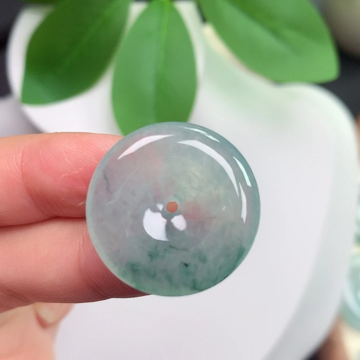 颈饰未镶嵌翡翠平安扣 23.6x4.6mm