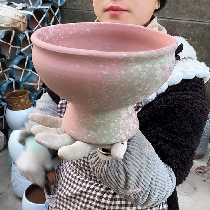 紫砂花盆瑕疵口20高15