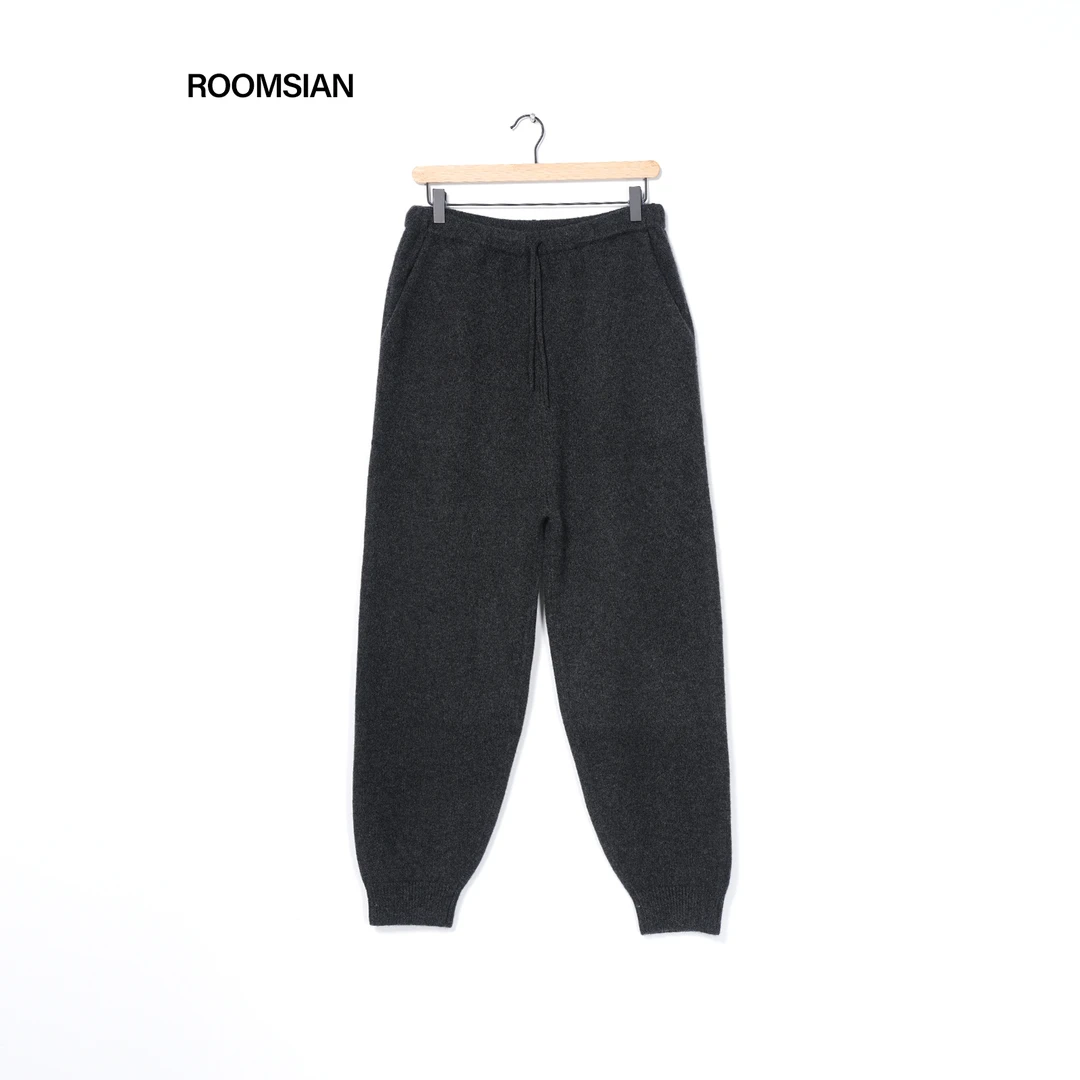 ROOMISAN【半糖主义.淡人穿搭羊毛松紧腰收口运动型毛衣裤】25915