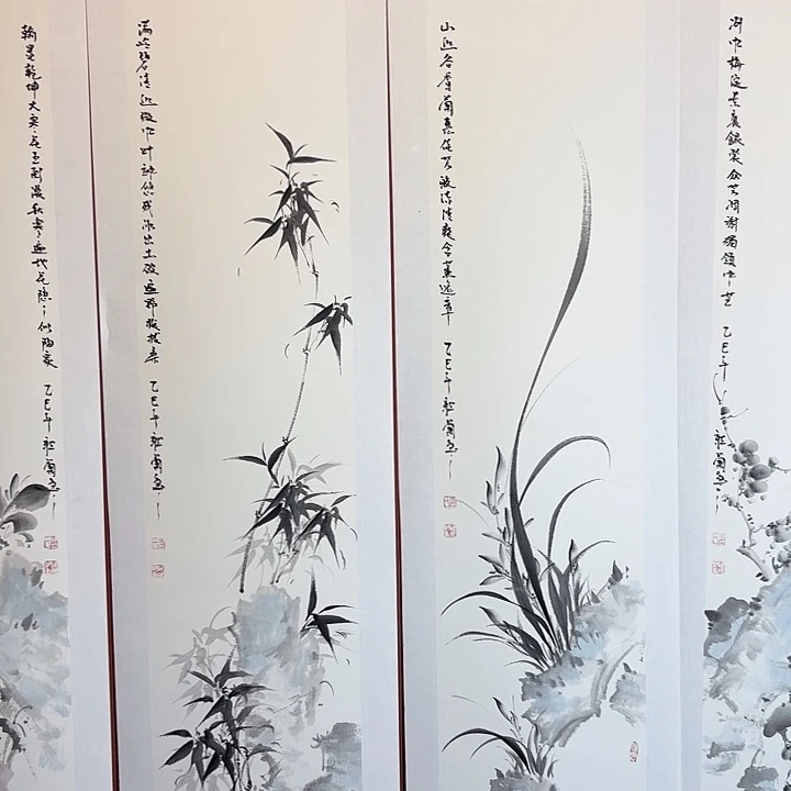 国画听兰老师花鸟