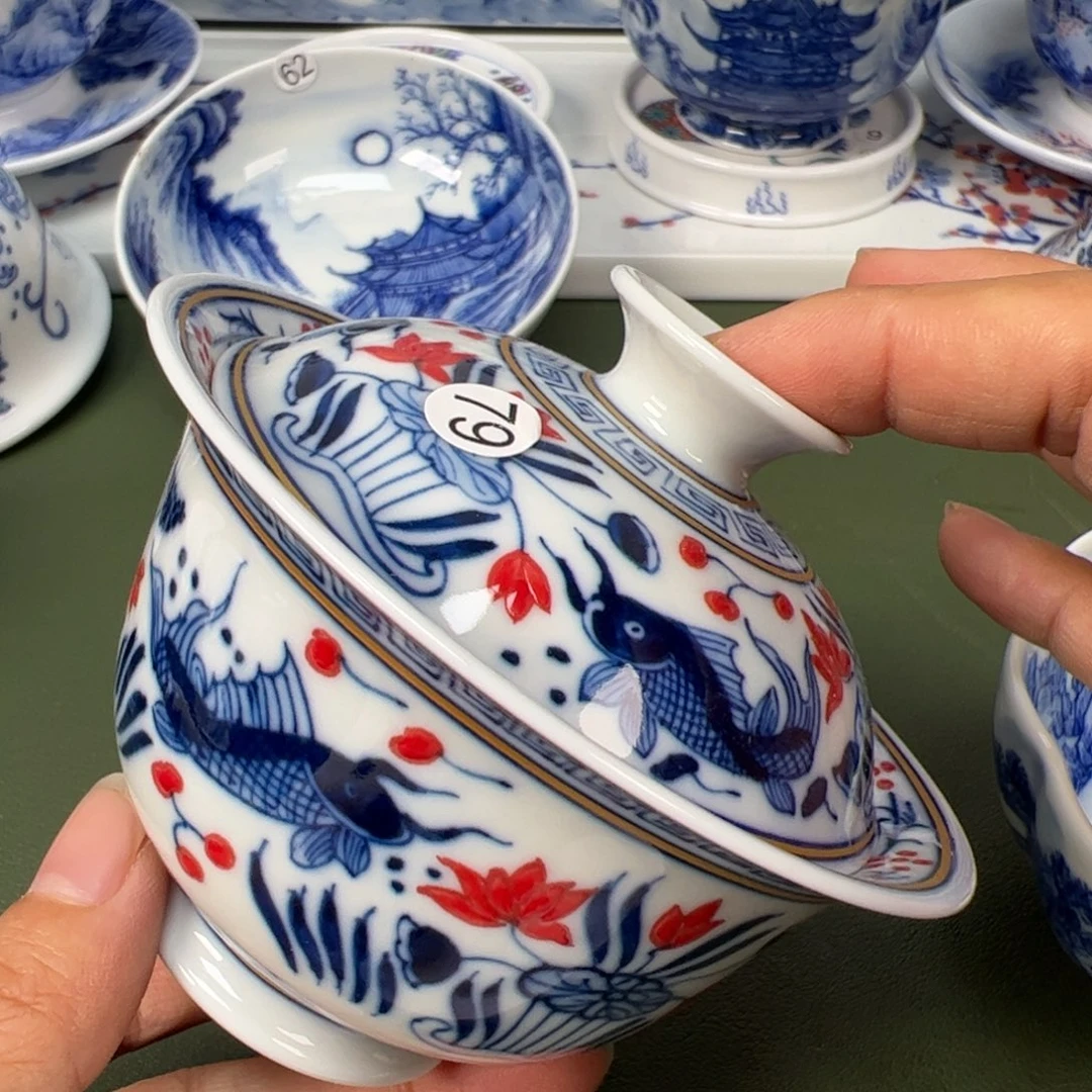 陶瓷景德镇纯手工纯手绘茶具木木79