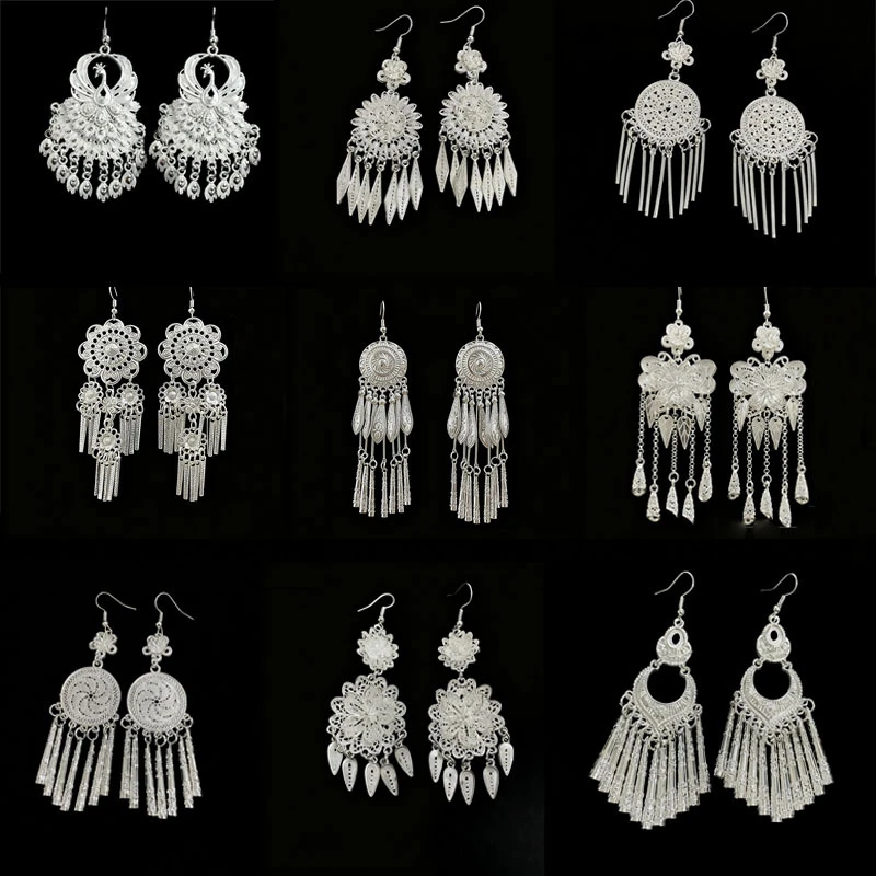 合金耳饰 民族风耳环合集317-811苗族少数民族侗族彝族耳环耳饰