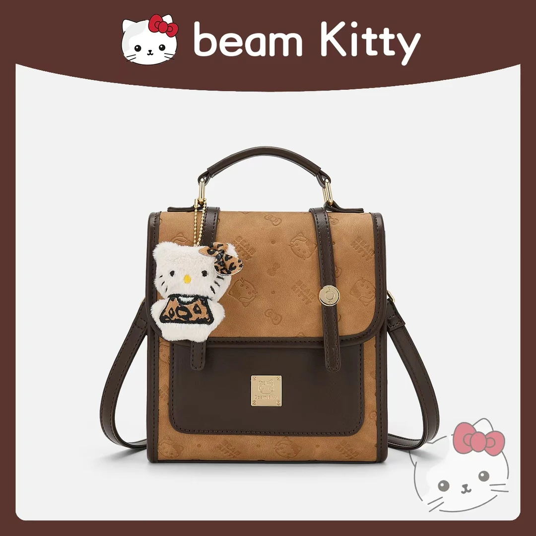 【婉瑜甄选】复古潮流时尚印花双肩包手提斜挎-8246-1