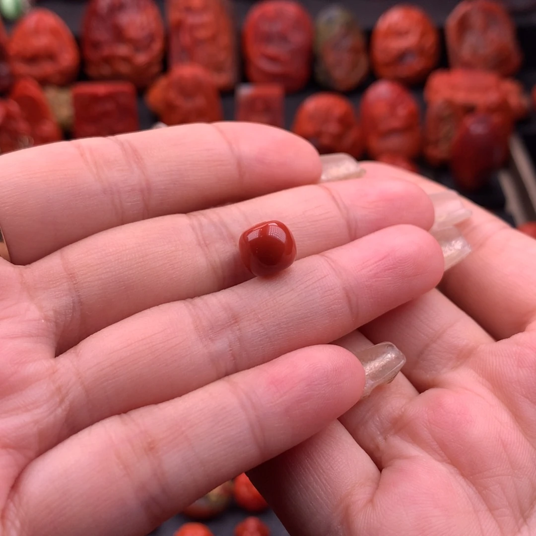 南红玛瑙南红川料原矿老型单珠9mm未镶嵌
