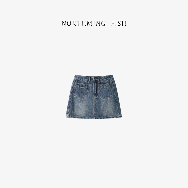 NorthMing fish「蓝调时光」休闲时髦 水洗做旧复古的腔调裙裤