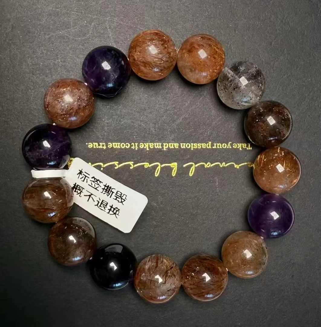 【影儿原创珠宝】水晶超七，天然水晶，默认微瑕，珠径14