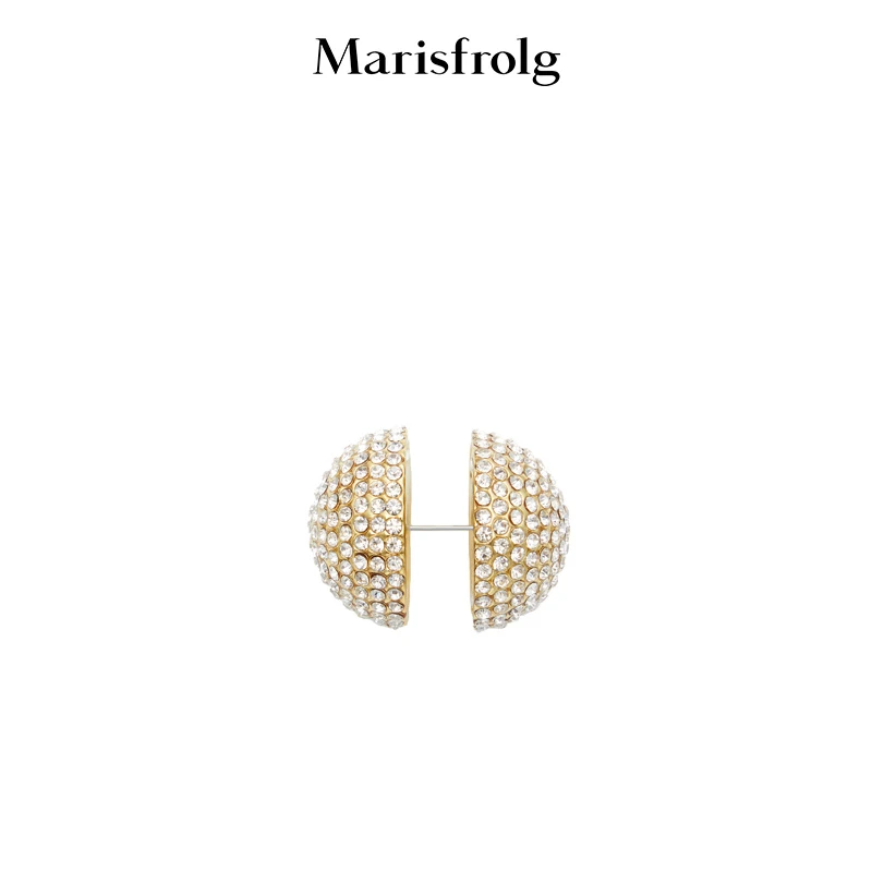 Marisfrolg/玛丝菲尔 铜合金耳饰 新款百搭金色球型耳环A2DE1E02E