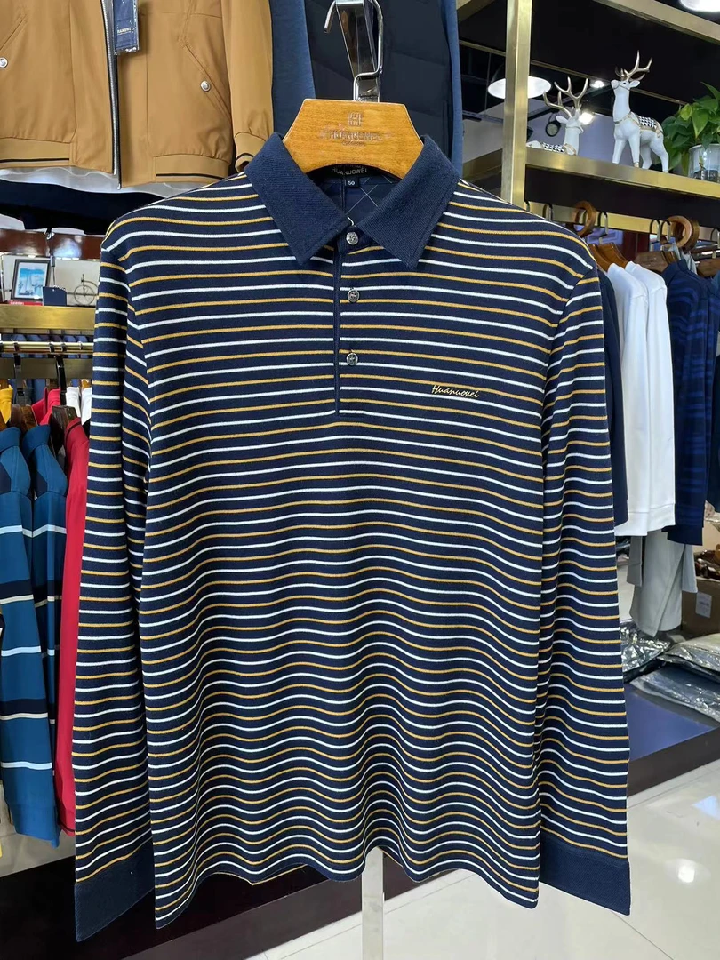 男士长袖休闲商务翻领羊毛衫B843/B844