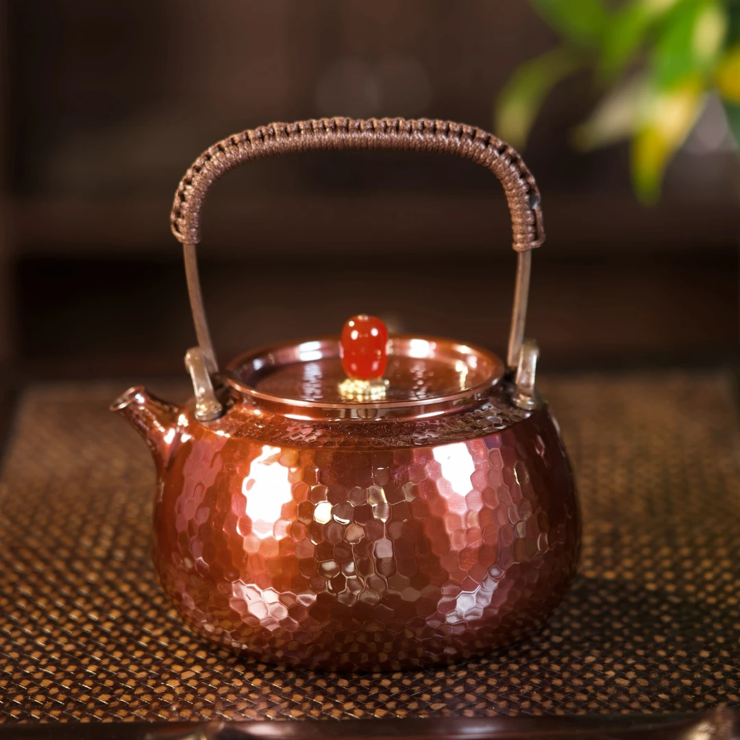 【满堂】新款紫铜壶复古纯手工煮茶壶泡茶壶煮水加厚家用手工茶壶