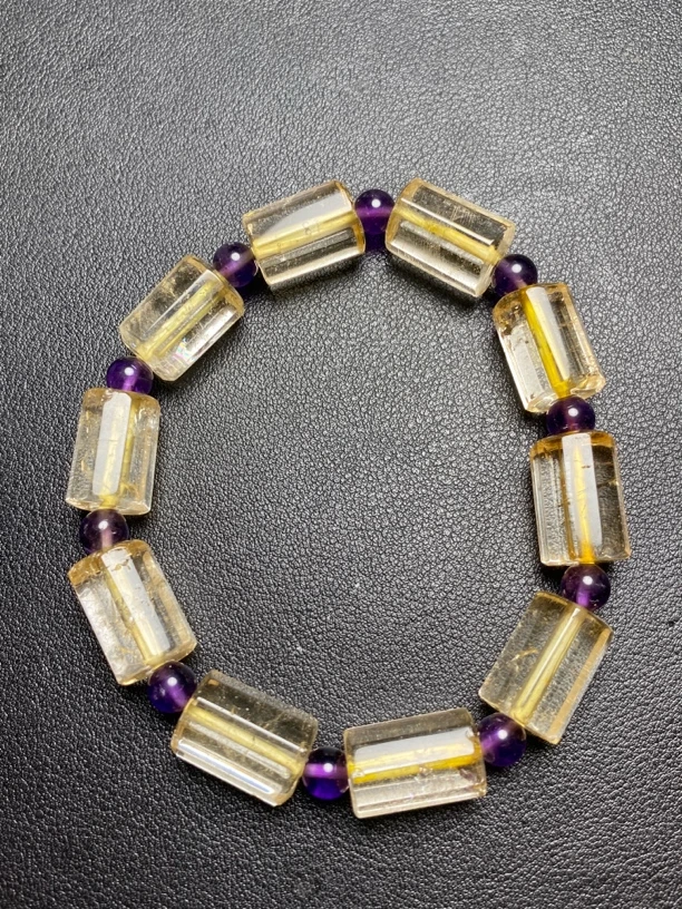 清仓天然老水晶八楞桶珠手链老货旧货手工精雕时尚复古男女款手串