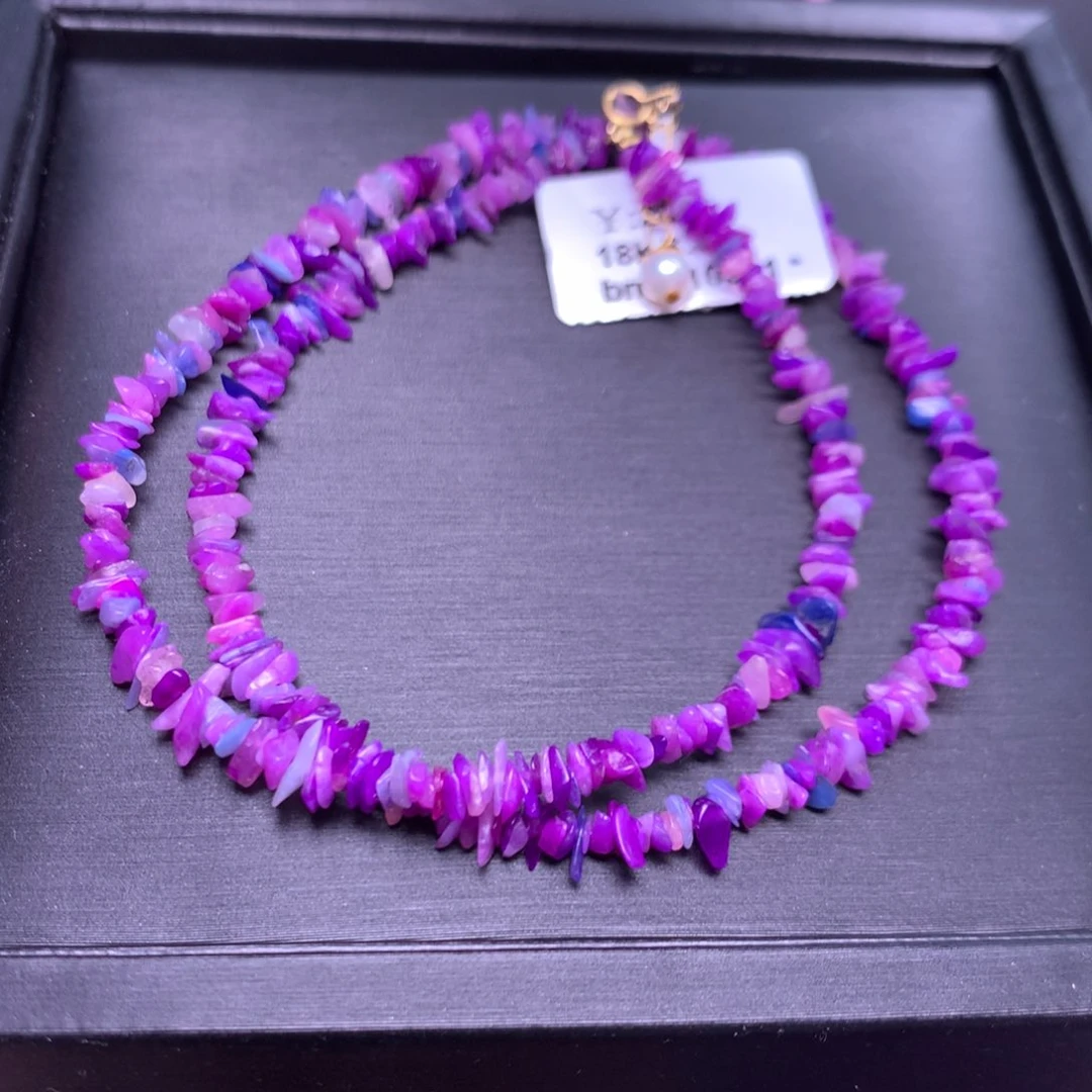 18K金镶嵌苏纪石（舒俱来）项链