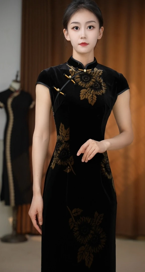 雅木 雅黛  春夏款气质百搭旗袍（衣长125左右）