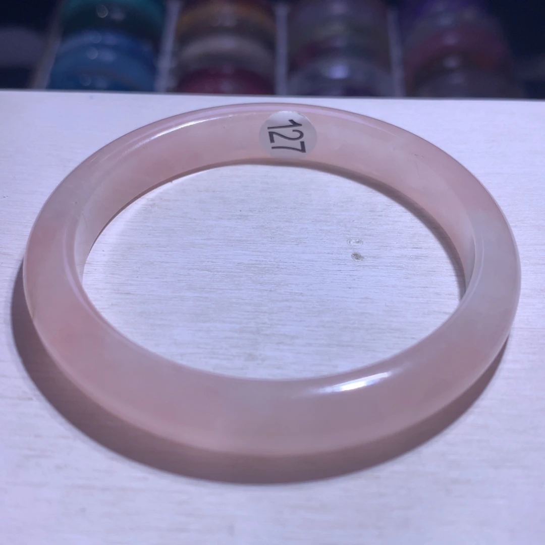 银S925镶嵌水晶手镯马粉56.8圈127