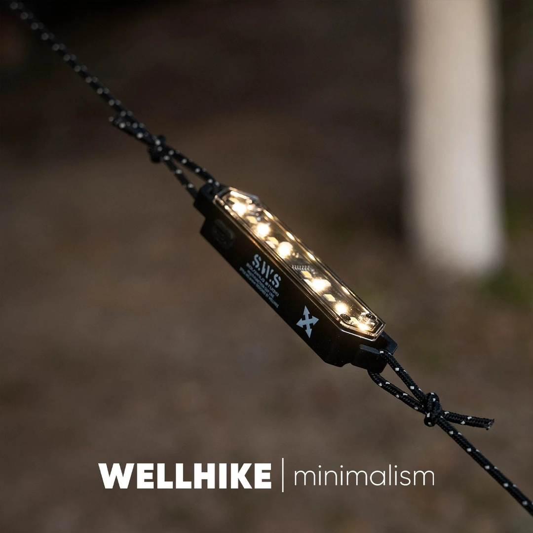 WELLHIKE户外SWS风绳灯露营帐篷天幕氛围地钉提示装饰挂磁吸串灯